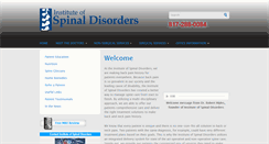 Desktop Screenshot of instituteofspinaldisorders.com