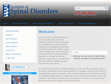 Tablet Screenshot of instituteofspinaldisorders.com